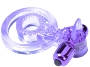  Anillo Doble Con Bala Vibradora Morado