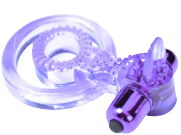  Anillo Doble Con Bala Vibradora Morado