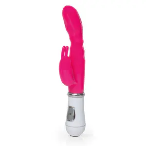 Vibrador Con  Estimulador Conejo Pilas
